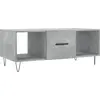 Image de vidaXL Table basse gris béton 102x50x40 cm Bois composite