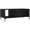 Image de vidaXL Table basse noire 102x50x40 cm Bois composite