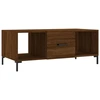 Image de vidaXL Table basse marron imitation chêne 102x50x40 cm Bois composite