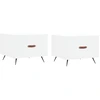 Image de vidaXL Tables basses 2 pcs. Blanc 50x50x40 cm Bois composite