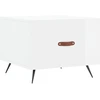 Image de vidaXL Table basse blanc brillant 50x50x40 cm bois composite