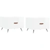 Image de vidaXL Tables basses 2 pcs. Blanc brillant 50x50x40 cm Bois composite