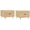 Image de vidaXL Tables basses 2 pièces chêne Sonoma 50x50x40 cm bois composite
