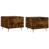 Image de vidaXL Tables basses 2 pcs. Chêne fumé 50x50x40 cm Bois composite