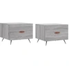 Image de vidaXL Tables basses 2 pcs. Gris Sonoma 50x50x40 cm Bois composite