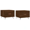 Image de vidaXL Tables basses 2 pcs. Brun imitation chêne 50x50x40 cm bois composite