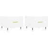 Image de vidaXL Tables basses 2 pcs. Blanc 50x50x40 cm Bois composite