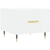 Image de vidaXL Table basse blanc brillant 50x50x40 cm bois composite
