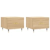 Image de vidaXL Tables basses 2 pièces chêne Sonoma 50x50x40 cm bois composite
