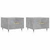 Image de vidaXL Tables basses 2 pcs. Gris béton 50x50x40 cm Bois composite