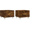 Image de vidaXL Tables basses 2 pcs. Chêne fumé 50x50x40 cm Bois composite