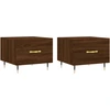 Image de vidaXL Tables basses 2 pcs. Brun imitation chêne 50x50x40 cm bois composite