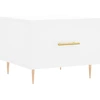 Image de vidaXL Table basse blanche 50x50x40 cm bois composite