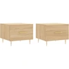 Image de vidaXL Tables basses 2 pièces chêne Sonoma 50x50x40 cm bois composite