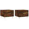 Image de vidaXL Tables basses 2 pcs. Chêne fumé 50x50x40 cm Bois composite