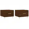 Image de vidaXL Tables basses 2 pcs. Brun imitation chêne 50x50x40 cm bois composite