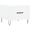 Image de vidaXL Table basse blanche 50x50x40 cm bois composite