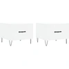 Image de vidaXL Tables basses 2 pcs. Blanc 50x50x40 cm Bois composite