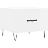 Image de vidaXL Table basse blanc brillant 50x50x40 cm bois composite