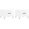 Image de vidaXL Tables basses 2 pcs. Blanc brillant 50x50x40 cm Bois composite