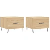 Image de vidaXL Tables basses 2 pièces chêne Sonoma 50x50x40 cm bois composite