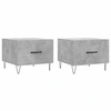 Image de vidaXL Tables basses 2 pcs. Gris béton 50x50x40 cm Bois composite