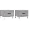 Image de vidaXL Tables basses 2 pcs. Gris Sonoma 50x50x40 cm Bois composite
