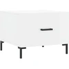 Image de vidaXL Table basse blanc brillant 50x50x40 cm bois composite