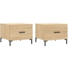 Image de vidaXL Tables basses 2 pièces chêne Sonoma 50x50x40 cm bois composite