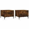Image de vidaXL Tables basses 2 pcs. Chêne fumé 50x50x40 cm Bois composite