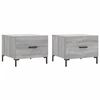 Image de vidaXL Tables basses 2 pcs. Gris Sonoma 50x50x40 cm Bois composite