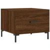 Image de vidaXL Table basse marron imitation chêne 50x50x40 cm Bois composite
