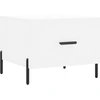Image de vidaXL Table basse blanche 50x50x40 cm bois composite