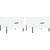 Image de vidaXL Tables basses 2 pcs. Blanc 50x50x40 cm Bois composite