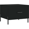 Image de vidaXL Table basse noire 50x50x40 cm bois composite