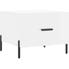 Image de vidaXL Table basse blanc brillant 50x50x40 cm bois composite