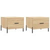 Image de vidaXL Tables basses 2 pièces chêne Sonoma 50x50x40 cm bois composite