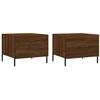 Image de vidaXL Tables basses 2 pcs. Brun imitation chêne 50x50x40 cm bois composite