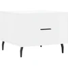 Image de vidaXL Table basse blanc brillant 50x50x40 cm bois composite