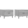 Image de vidaXL Tables basses 2 pcs. Gris Sonoma 50x50x40 cm Bois composite