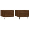 Image de vidaXL Tables basses 2 pcs. Brun imitation chêne 50x50x40 cm bois composite
