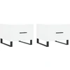 Image de vidaXL Tables basses 2 pcs. Blanc 50x50x40 cm Bois composite