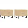 Image de vidaXL Tables basses 2 pièces chêne Sonoma 50x50x40 cm bois composite