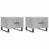 Image de vidaXL Tables basses 2 pcs. Gris béton 50x50x40 cm Bois composite