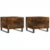 Image de vidaXL Tables basses 2 pcs. Chêne fumé 50x50x40 cm Bois composite