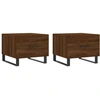 Image de vidaXL Tables basses 2 pcs. Brun imitation chêne 50x50x40 cm bois composite