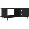 Image de vidaXL Table basse noire 90x50x40 cm bois composite