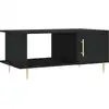 Image de vidaXL Table basse noire 90x50x40 cm bois composite
