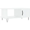 Image de vidaXL Table basse blanc brillant 90x50x40 cm bois composite