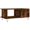 Image de vidaXL Table basse chêne fumé 90x50x40 cm bois composite